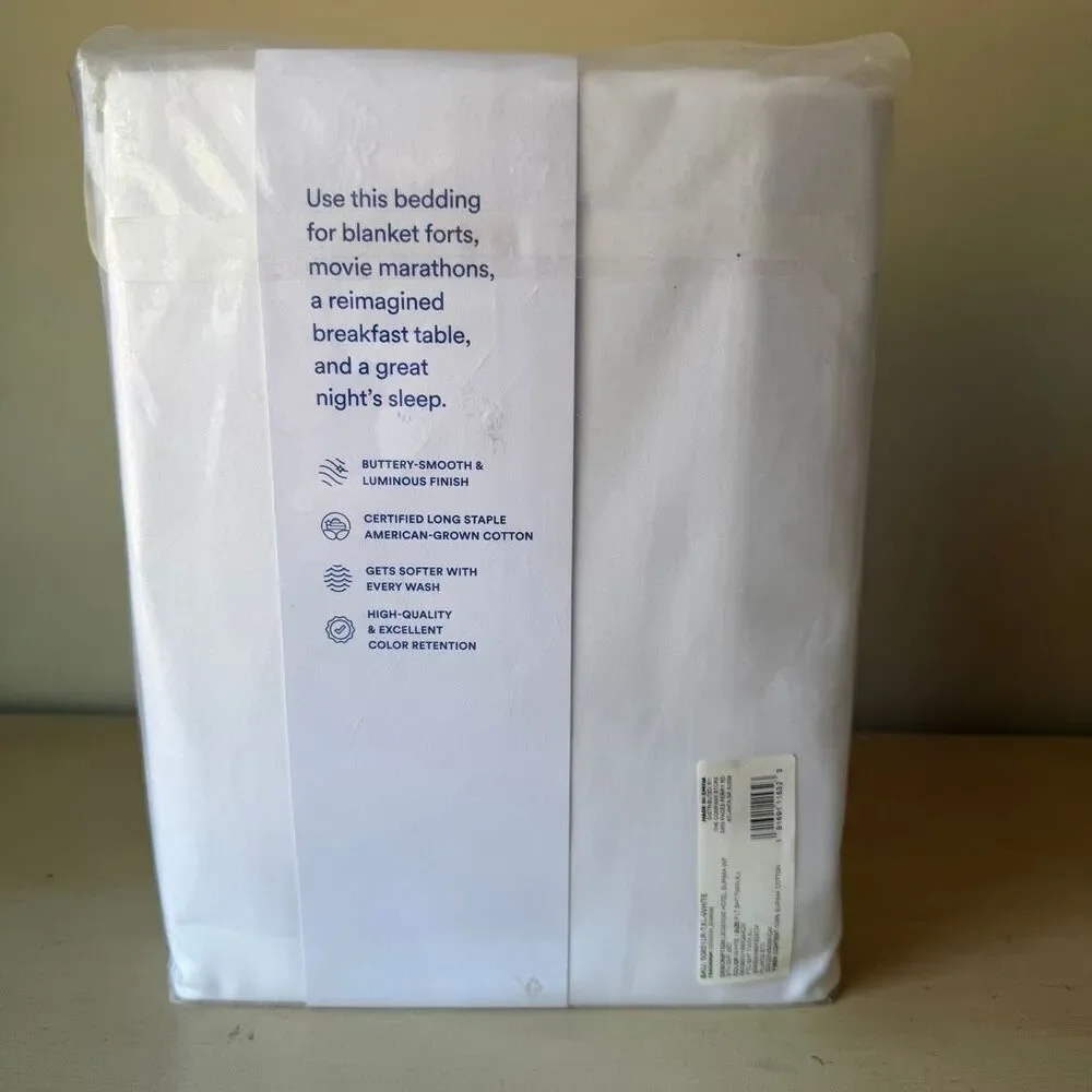 Company Store Legends Hotel Cotton Wrinkle-Free White Sateen Twin XL Sheet Set